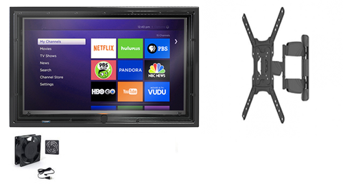 19-32 Inch Outdoor TV Enclosure with Fan and Full Motion Mount-The TV Shield