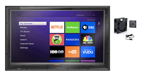 The TV Shield 52-55" Weatherproof TV Enclosure with one fan