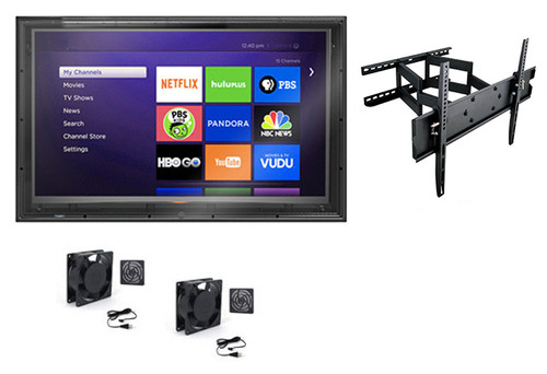 60-65 Inch Outdoor TV Enclosure with Full Motion Mount and Fans-The TV Shield