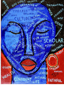 I Am the Culture I-40x30  T. Ells 1/1 hand-embellished gallery wrapped canvas replica Value $2500.00