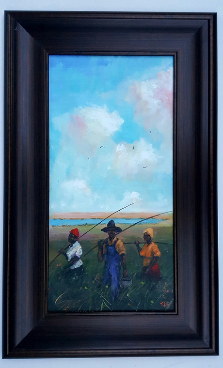 We Always Fishin-24x12 T. Ellis framed original painting  $4850.00