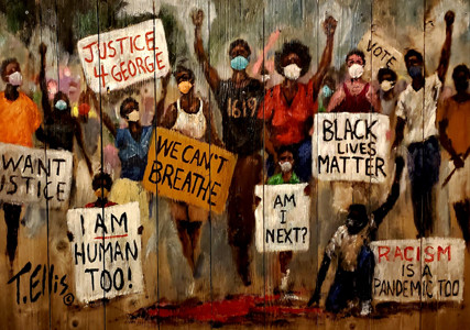 Our Time Has Come-18x25 hand embellished by T. Ellis gallery wrapped canvas replica. Price $1250.00