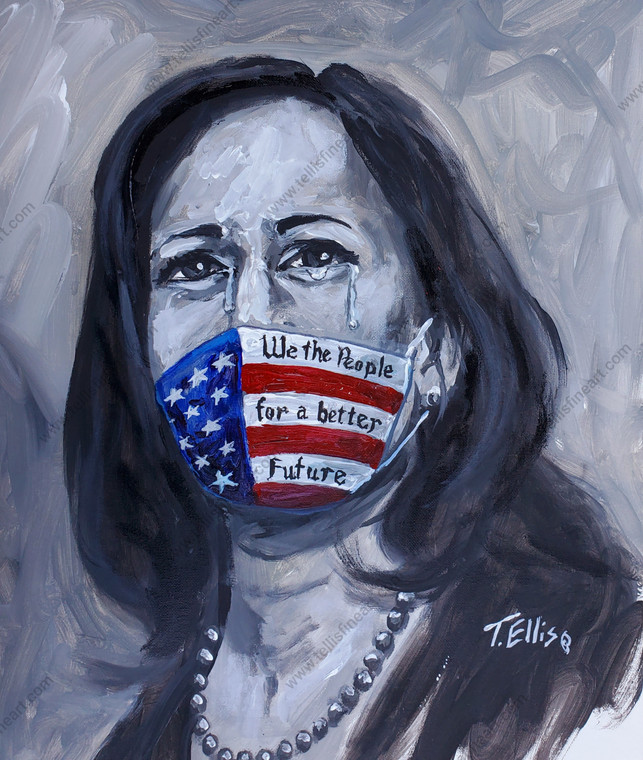 Madame Vice President Kamala Harris, 20x16, 250 limited edition signed by T. Ellis, premium archival paper $350.00