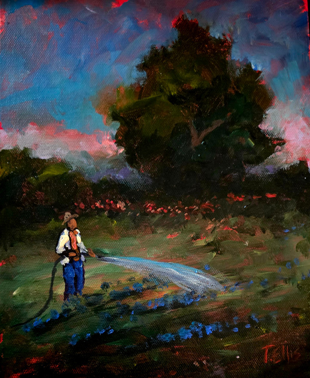 Being Born Again, T. Ellis original painting, size 8x10, value $3,850.00