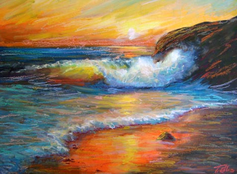 Where I Want To Be, a beautiful seascape painting by T. Ellis. Limited edition of only 250 prints, the size is 22x28 and printed on premium archival paper. Retail $325.00.