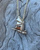 Soaring Bat Charm - 14k Gold