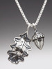 Oak Leaf and Acorn Charms in Silver