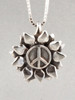 Flower Power Peace Symbol Charm