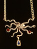 Gold Octopus with Jeweled Treasures in 14k Gold