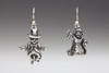 Alice - Mad Hatter and Queen of Hearts Earrings - Silver