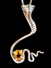 Cobra Pendant with Citrine - Silver