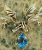 Eternity Dragons with Blue Topaz - Silver 