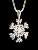 Christmas - Pointed Snowflake Charm - Silver