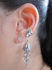 Jelly Fish Ear Cuff Chevron - Silver