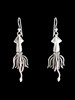 Squid Earrings - Silver