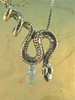 Python Pendant with Blue Topaz Briolette - Silver