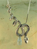Python Pendant with Blue Topaz Briolette - Silver