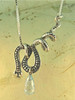 Python Pendant with Blue Topaz Briolette - Silver
