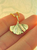 14k Ginkgo Leaf Charm