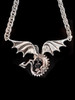 Back side of Sterling Silver Spread Winged Dragon