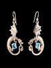 Oracle Dragon Earrings with Blue Topaz