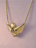 Gold Clasping Hands Pendant with Diamond- 14k Gold