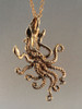 Bronze Kraken Squid Pendant