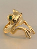 Tree Frog Finger Pet Ring - 14k Gold