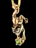 14k Gold Enchanted Frog Charm with Tsavorite