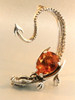 Throne Dragon Ear Wrap with Pear Shaped Citrine - Silver
