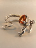 Throne Dragon Ear Wrap with Pear Shaped Citrine - Silver