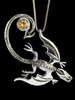 Balerion Dragon with Citrine - Silver