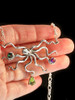 Octopus Neckpiece with Jeweled Treasures - Silver