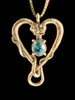 Viper Valentine with Blue Zircon in 14k Gold