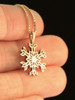 Christmas Pointed Snowflake Charm in 14k Gold