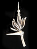 Bird of Paradise Flower Earrings - Silver
