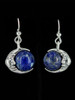 Moon Orb Earrings with Lapis
