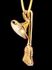 Halloween - Witch's Hat and Witchs' Broom Stick Charms 14k Gold