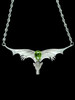 Gothic Dragon Neckpiece with Peridot  - Silver