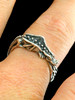 Flame Dragon Ring Band - Silver