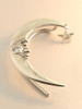 Crescent Moon Ear Wrap with 2 Cz's - Silver