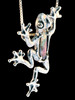 Treasure Back Tree Frog with Australian Boulder Opal -Sterling Silver