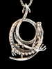 Curled Dragon Pendant -Silver
