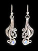 Cascade Earrings with Rainbow Moonstone - Silver