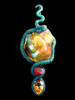 Tri-Opal Infinity Snake Pendant in Original Wax