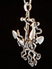 Kraken Squid and Anchor Pendant - Silver