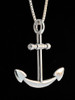 Large Anchor Pendant - Silver