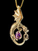 Oracle Dragon with Amethyst - 14K Gold