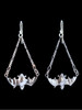Flying Bat Earrings in Silver