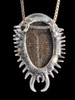Colossal Spiked Trilobite with Gemstone Pendant in Silver